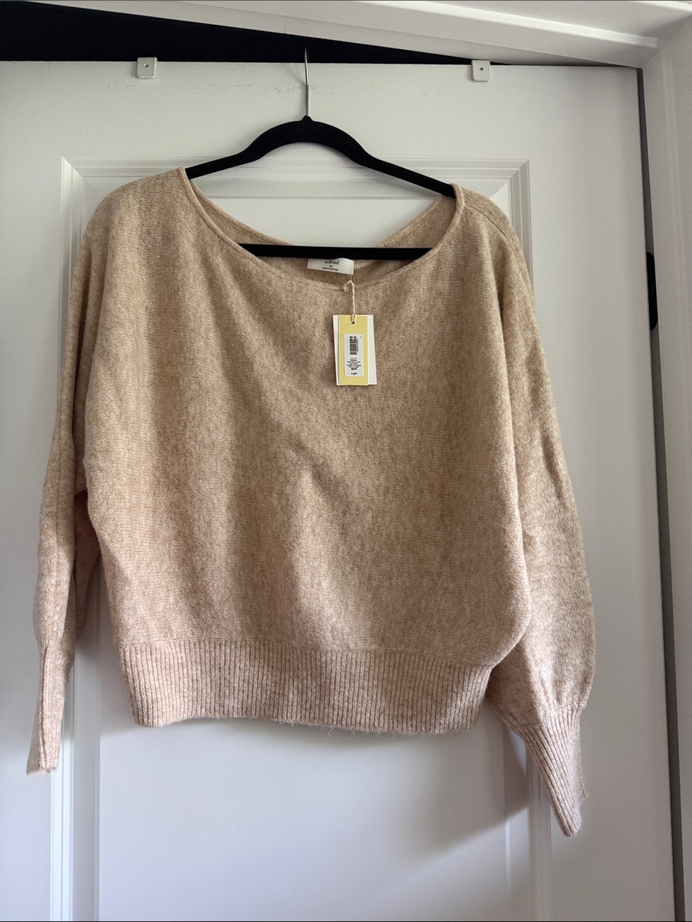 Classic Cream Off The Shoulder Women's Sweater